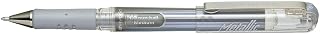 Pentel 1.0mm Tip Hybrid Gel Grip Dx Metallic Silver Ink Pen with Chunky Barrel - Silver