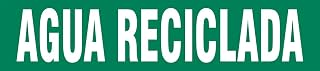 Accuform SHRPK771STC Snap Tite "AGUA RECICLADA" Pipe Marker for 2-1/4" to 3" OD Pipe, 14" H x 2" L x 12" W, White on Green
