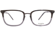 Eyeglasses B 2020 221 Brown Horn Gradient by Flexon – Lens-55 Bridge-20 Temple-145, Acetate, Brown Horn Gradient/Silver, Model B2020