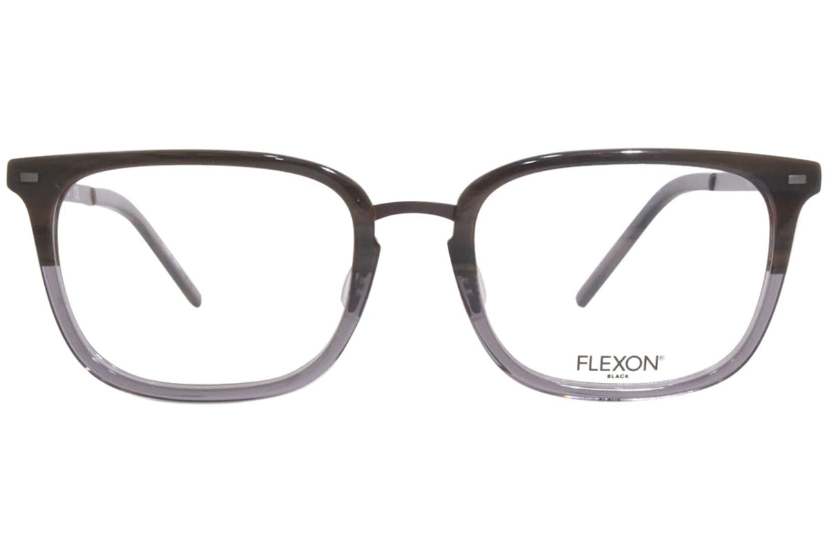 Eyeglasses B 2020 221 Brown Horn Gradient by Flexon – Lens-55 Bridge-20 Temple-145, Acetate, Brown Horn Gradient/Silver, Model B2020