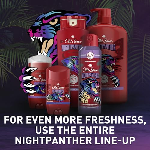Old Spice NightPanther / 33.4 Fl Oz (Pack of 4) / Red Body Washes