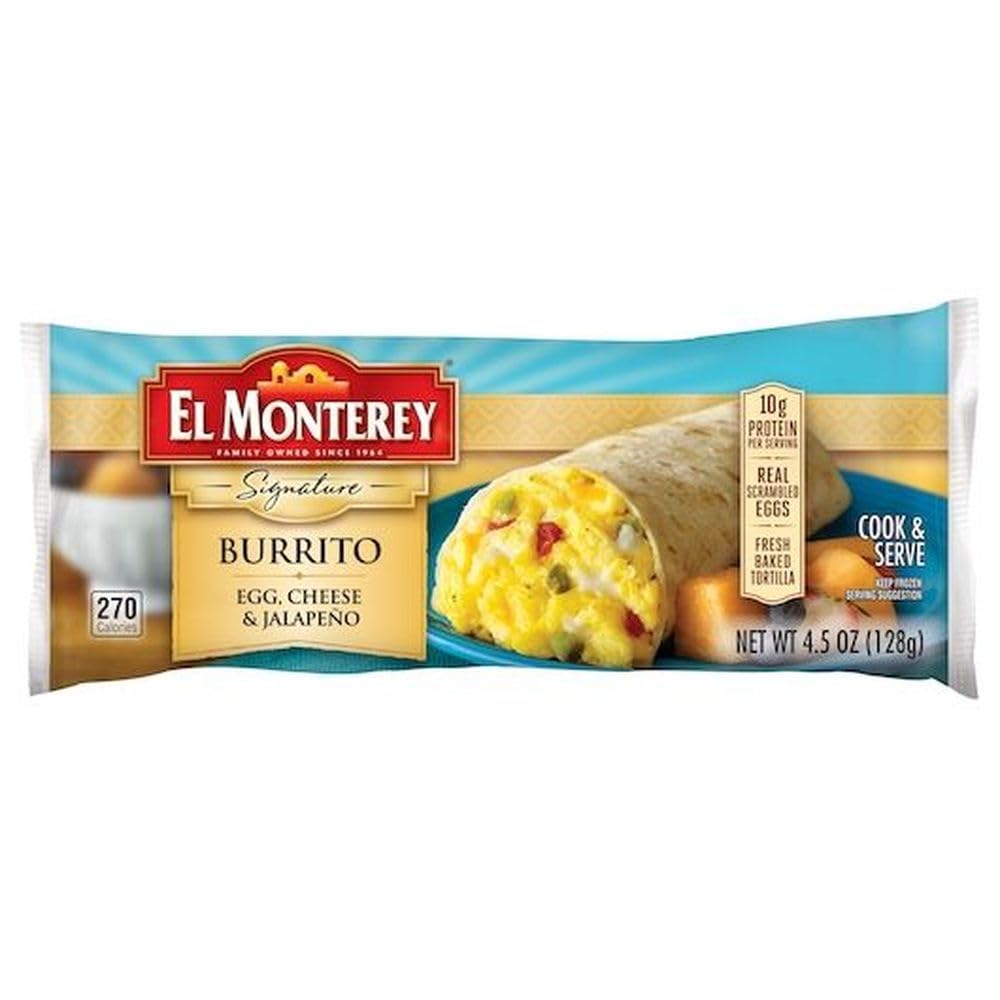 Ruiz Jalapeno Egg and Cheese Burrito by Uncle Rays – 4.5 Ounce (Pack of 24), Pack of 24