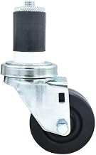 BK Resources 3" Hard Rubber 1-1/2" Expanding Stem Swivel Caster for Work Tables, NSF, 300lb Capacity Per Wheel