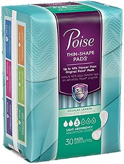 Poise Ultra Thin Pads, Full Case of 180, 8.5" (19202)