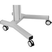 Global Industrial Mobile Laptop Workstation by IndustrialSupplies – Height adjustable, Steel/aluminum, Silver, Model PC1000