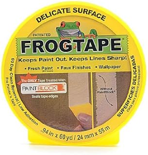 FrogTape Delicate Surface Masking Tape 0.94 in. x 60 yd. [PACK OF 3 ]