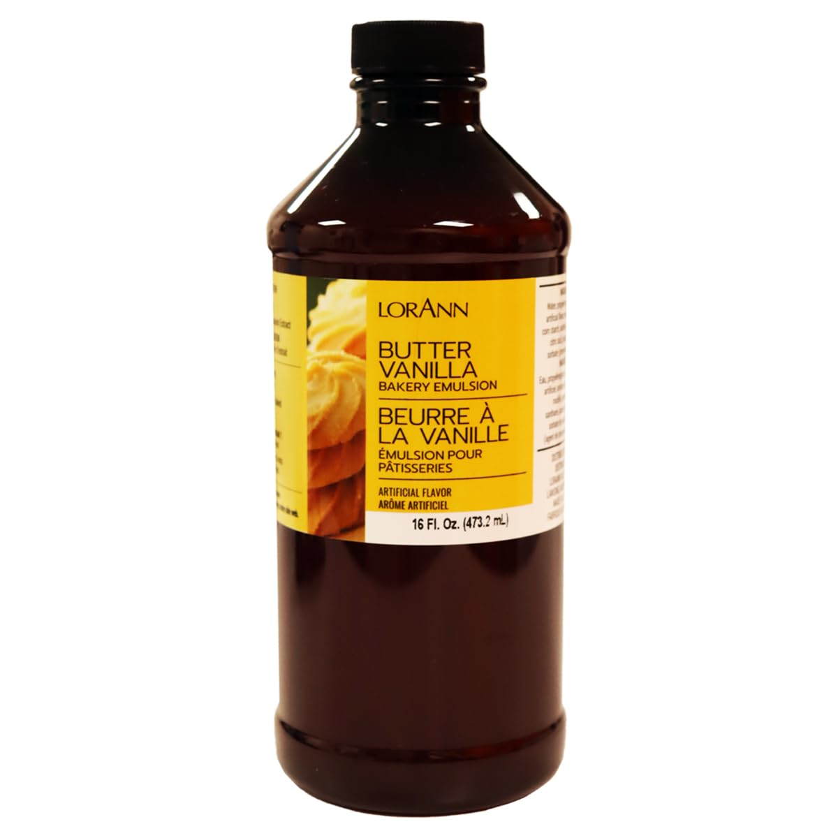 Butter Vanilla Bakery Emulsion 16 oz Bundled with Caramel Bakery Emulsions 4 oz by LorAnn Oils – 16 oz