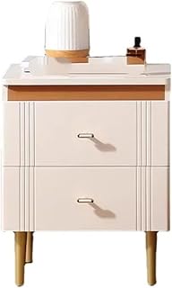 Storage White Bedside Space Saving Mesa De Noche Home Furniture