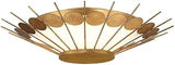 5831-596-L Capieso Clear Outside/White Inside Glass LED Flush Mount Ceiling Light, 1-Light 25 Watt, 5" H x 20" W, Elara Gold