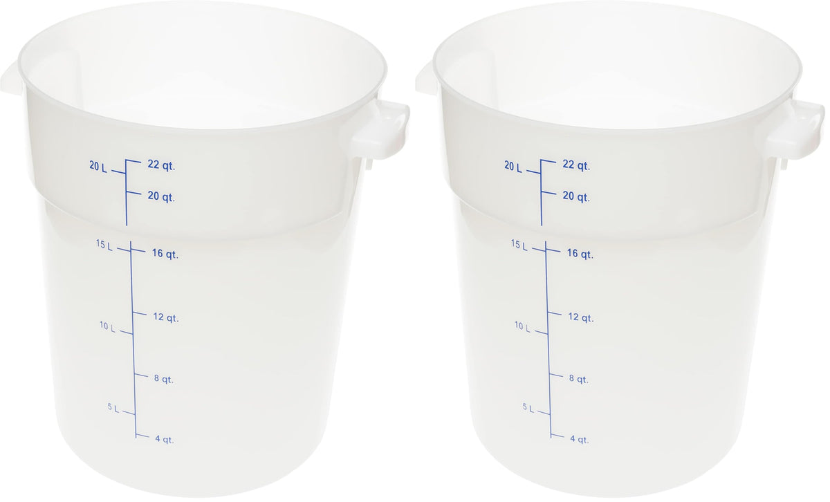 Carlisle FoodService Products 22 Quart (Pack of 12) / 12 / White Containers