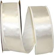 Reliant Ribbon 5102W-030-16K Dyna Satin Ez Wired Edge Ribbon, 2-1/8 Inch X 50 Yards, White