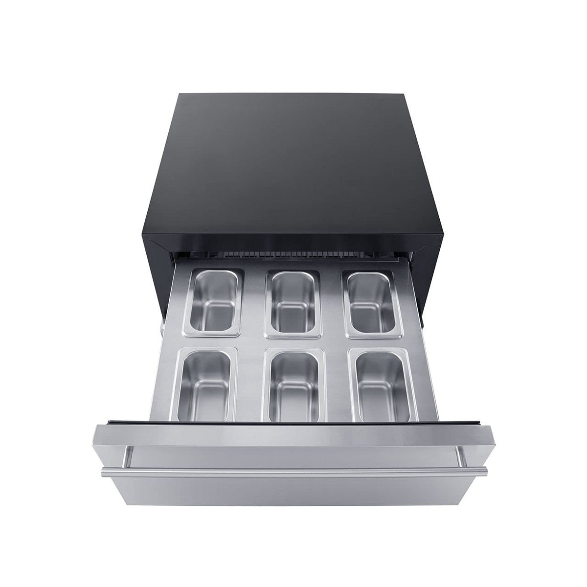 23.63 in. Commercial Refrigerator with Drawer in Stainless Steel by Summit Appliance – 34.0" H x 23.63" W x 23.5" D, 4.76 cubic_feet, Black, Model SCR615TD
