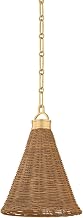 Hudson Valley Lighting MDS2101-AGB Kensington - 1 Light Pendant - 13 Inches Tall and 10 Inches Wide - Aged Brass