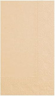 Hoffmaster 180543 Dinner Napkin, Regal Embossed, 2-Ply, 1/8 Fold, 17" Length x 15" Width, Beige (8 Packs of 125)