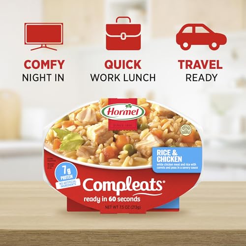 HORMEL COMPLEATS Rice & Chicken / 7.5 Ounce (Pack of 7) / 1 Seasoned Rice