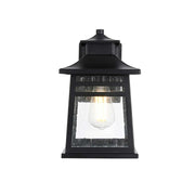 Bambrey One Light Outdoor Wall Sconce Black by Lighting Design – Iron, Black, Model OD352W12BK