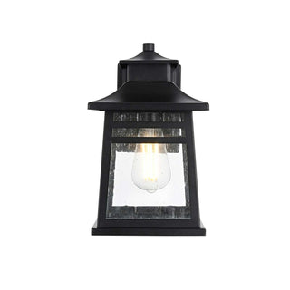 Bambrey One Light Outdoor Wall Sconce Black by Lighting Design – Iron, Black, Model OD352W12BK