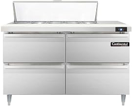 DL48-10-D Designer Line Sandwich Unit, 48" W, With 10 Pan Top Openings & Four Drawers
