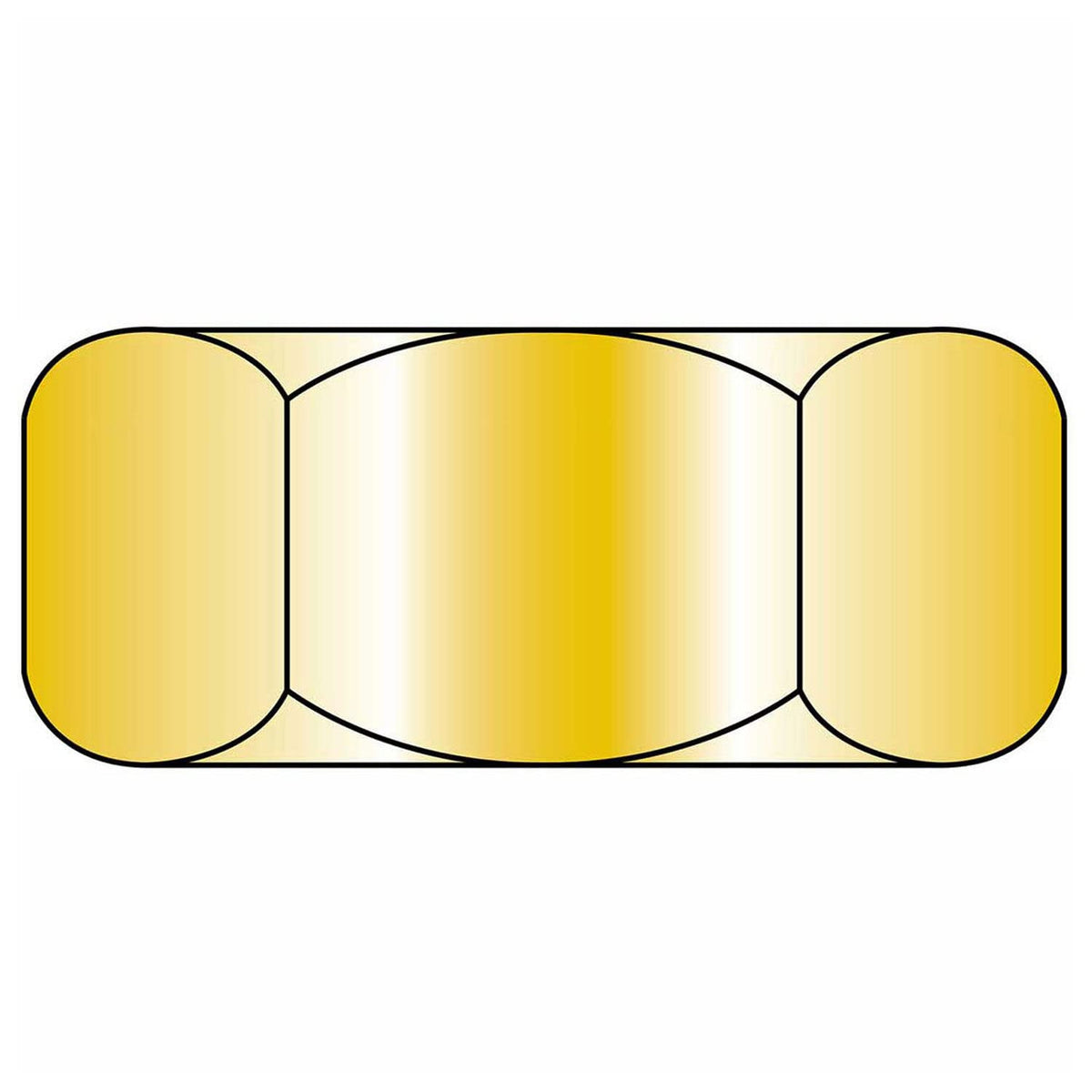 Finished Hex Nut by Brighton-Best – 1/4-20, Low Carbon Steel, Model 319025