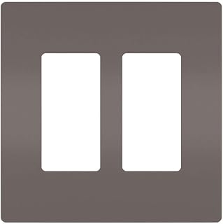 Legrand radiant RWP262 Screwless Wall Plates, 2 Gang, Two Decorator Rocker GFCI Cover, Brown (1 Count)