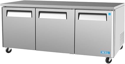 Turbo Air MUR-72 Undercounter Refrigerator - Standard 3 Doors, 19 Cu. Ft., 1/2 HP