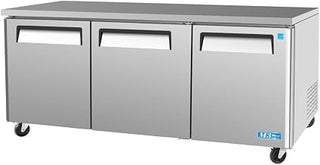 Turbo Air MUR-72 Undercounter Refrigerator - Standard 3 Doors, 19 Cu. Ft., 1/2 HP