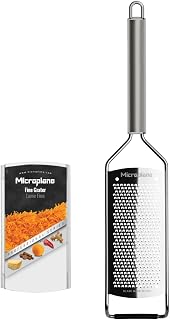 Microplane Professional Series Kitchen Grater new Fine for Hard Cheese, Citrus Fruits, Garlic, Chili, Cinnamon and Nutmeg with Stainless Steel Blades - Made in USA