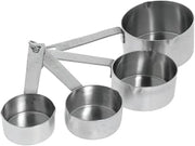HUBERT Measuring Cup Set Stainless Steel with Heavy Duty Strip Handles