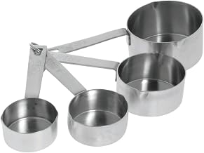 HUBERT Measuring Cup Set Stainless Steel with Heavy Duty Strip Handles