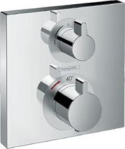 hansgrohe Thermostat Unterputz Ecostat Square Fertigset 2 Verbraucher Chrom, 15714000