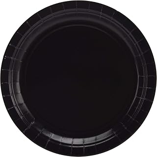 Creative Converting Touch of Color Dinner Plate, 9", Black Velvet