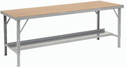 Global Industrial Heavy-Duty Extra Long Assembly Workbench Hardboard Top, 96" W x 48" D, Gray