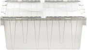 Storage Totes with Hinged Lids Clear
