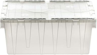 Storage Totes with Hinged Lids Clear