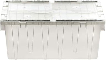 Storage Totes with Hinged Lids Clear