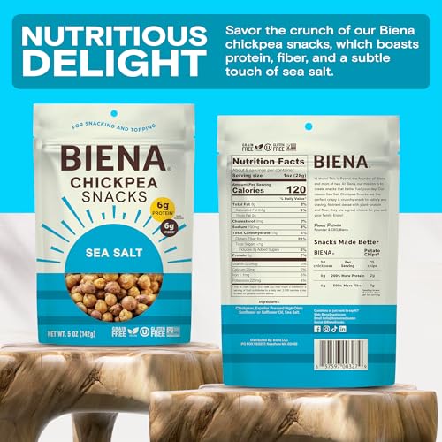 BIENA Salted / 5 Ounce (Pack of 1) / No Color Puffed Snacks