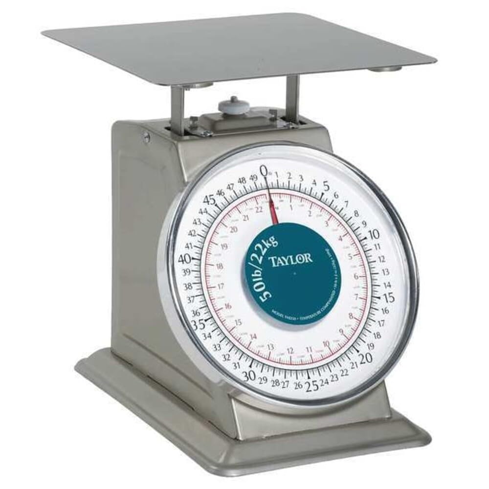 Heavy Duty Mechanical Scale by Taylor – Stainless Steel, Silver, Model THD50