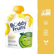 Buddy Fruits Banana & Apple / 3.2 Ounce (Pack of 18) / 1 Applesauce