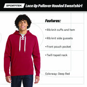 Unisex Pullover Hooded Sweatshirt Graphite Heather by SPORT-TEK – 4X-Large, Cotton, Graphite Heather, Model 974083