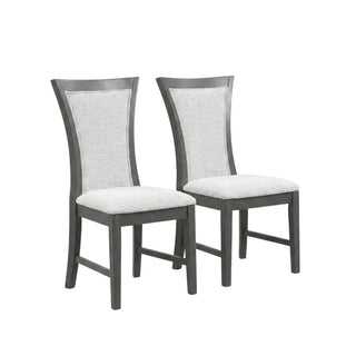 Rubberwood Dining Chair with Solid Wood Legs by Starlight Canyon Home – Wood, Grey, Pack of 2