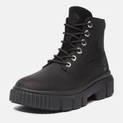 Women's Greyfield Leather Boot by Timberland – 8, nubuck, Black