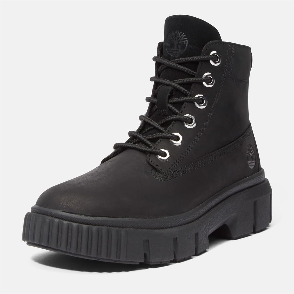 Women's Greyfield Leather Boot by Timberland – 8, nubuck, Black