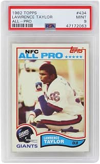 Lawrence Taylor (New York Giants) 1982 Topps Football #434 RC Rookie Card - PSA 9 MINT (D) - Unsigned Football Cards