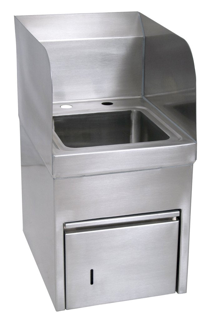 BK Resource 9x9 Bowl Sink with Towel Dispenser / 1 Commercial Sinks