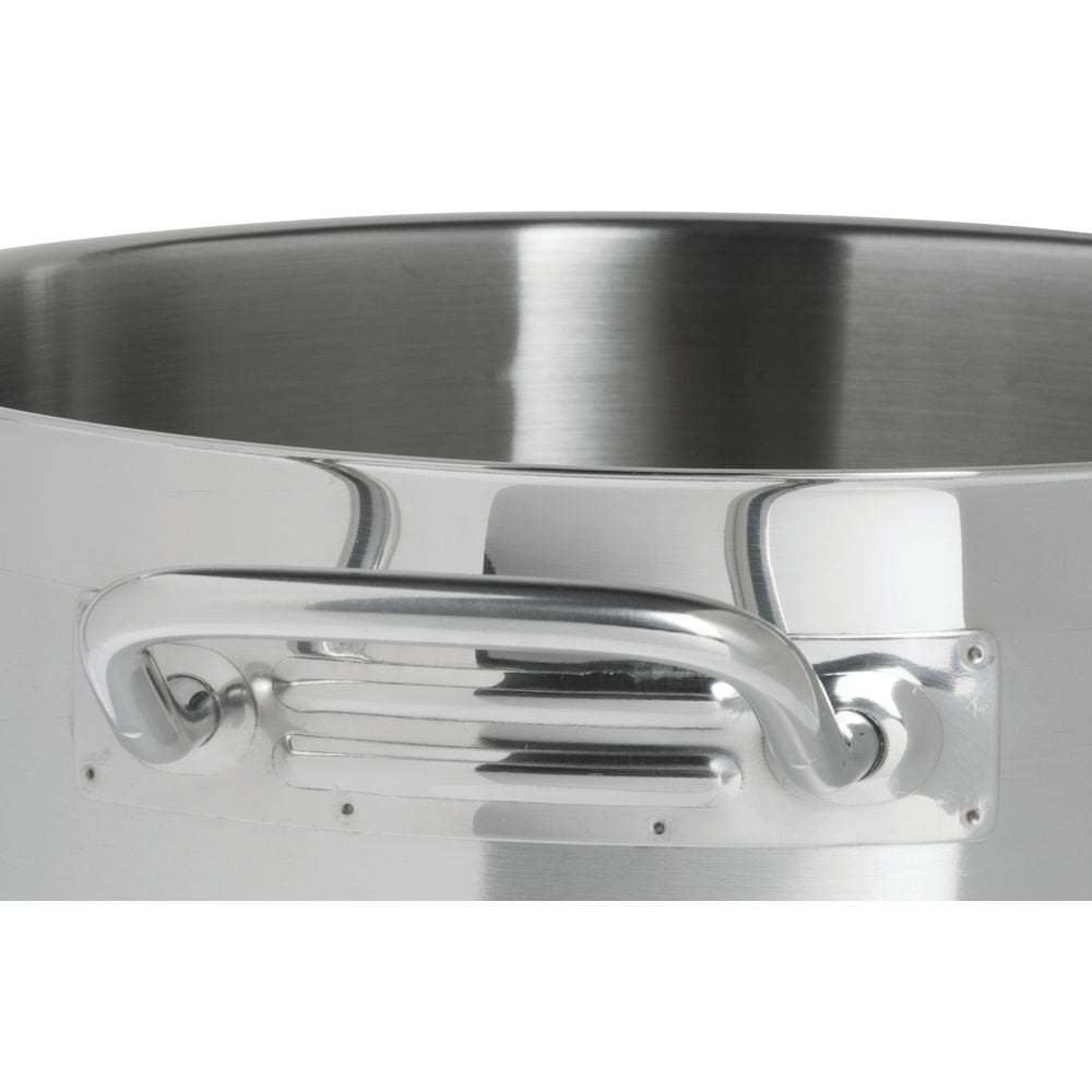 Stock Pot 12 1/2 Quart Stainless - 10" Dia x 9" H by HUBERT – 12.5 Quarts, Stainless Steel, Silver, Model 102612