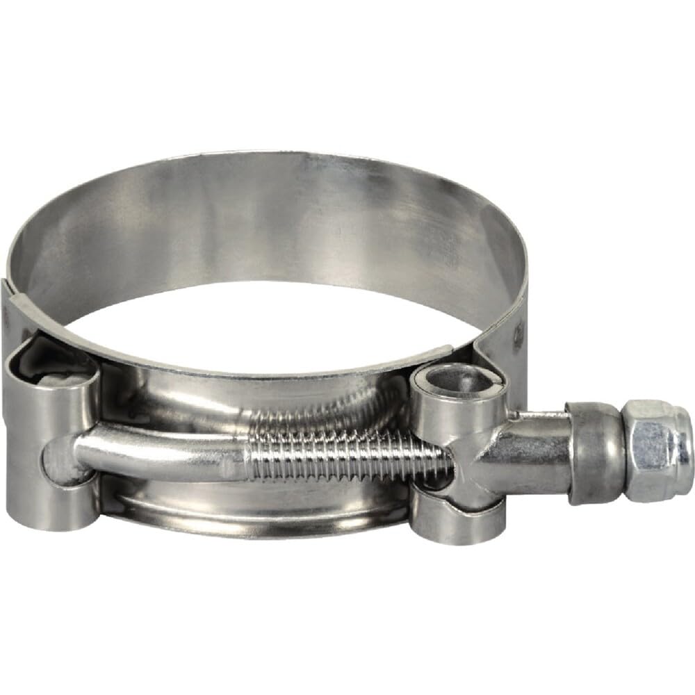 (UT-162) Ultra T-Bolt Clamp by Apache – 1.62 inches - 1.87 inches, Stainless Steel, Silver, Model 43082000