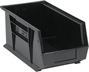 QUANTUM STORAGE SYSTEMS QUS240CO Conductive Ultra Stack & Hang Heavy Duty Part Organizer Black Bins 15" L x 9" W x 7" H 12 Pack