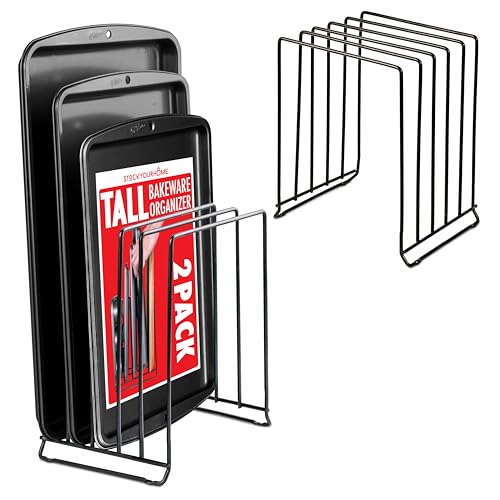 Stock Your Home Black / 11 inches (H) x 9.25 inches (W) x 7.2 inches (D) / Minimalist Pot Lid Holders