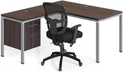 Boss Office Products Boss Office Simple System 66" x 24" L Desk with (1) Pedestal in Driftwood