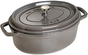 STAUB 4.2L Cast Iron Oval Cocotte - Grey